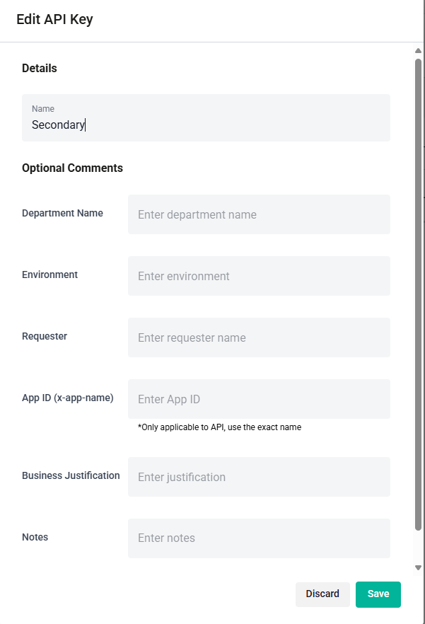 Manage API Keys